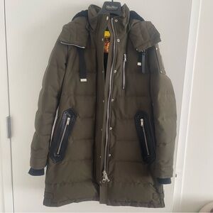 Moose Knuckles Olive Green Puffer Coat